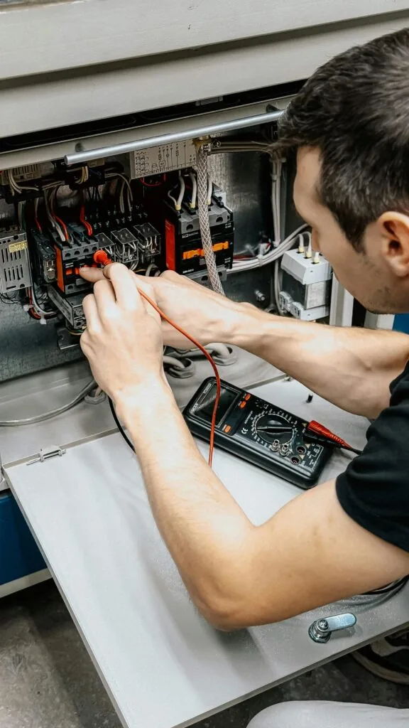 Elektriker som arbetar med elinstallation – praktiska utbildningar med stor efterfrågan på jobb
