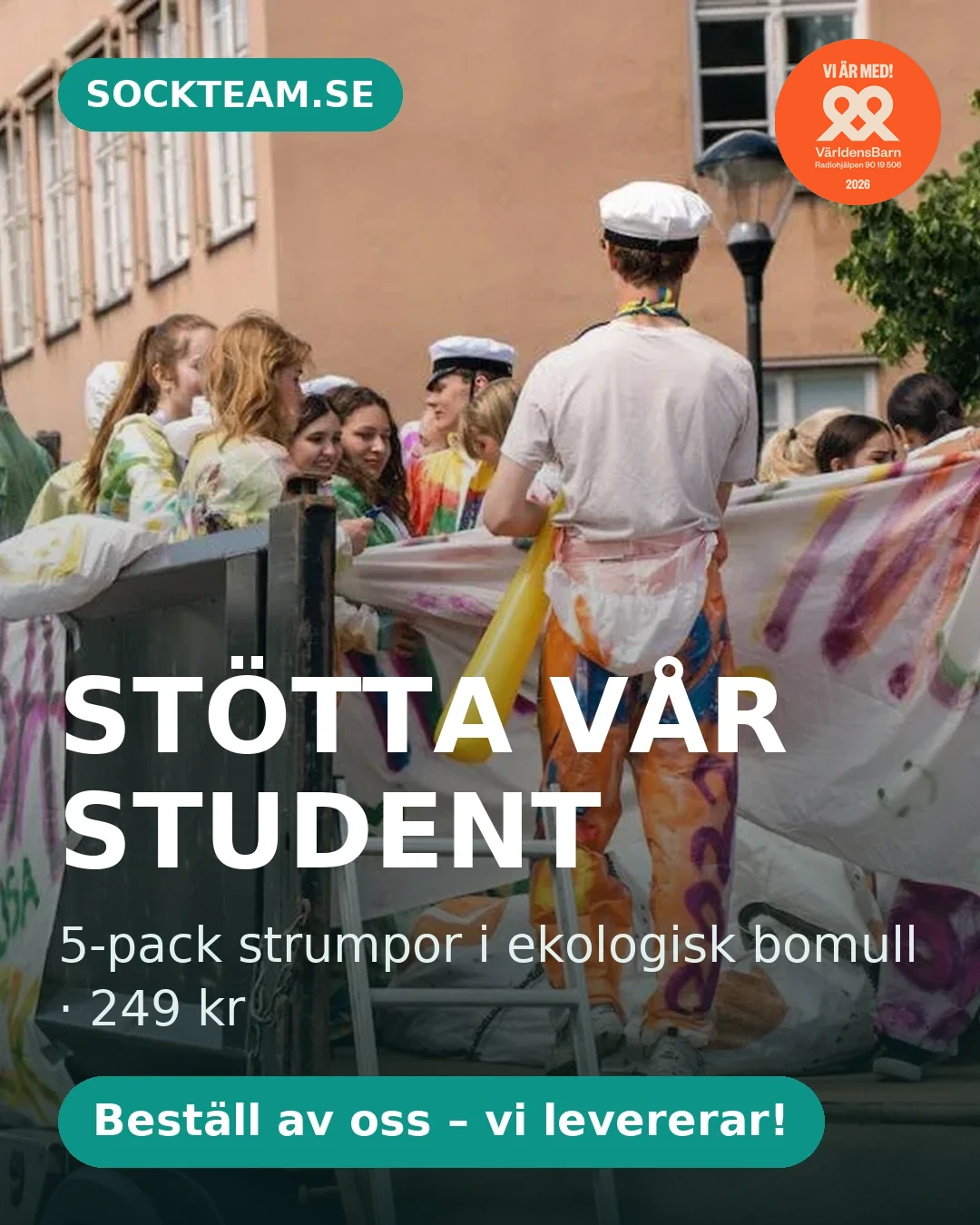Sockteam säljmaterial – Studenten