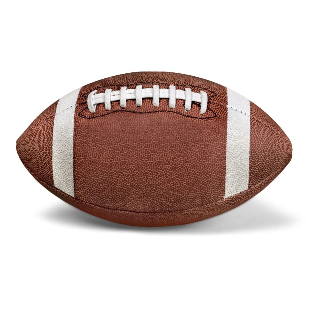 Traditionell brun rugbyboll för tuffa rugbymatcher