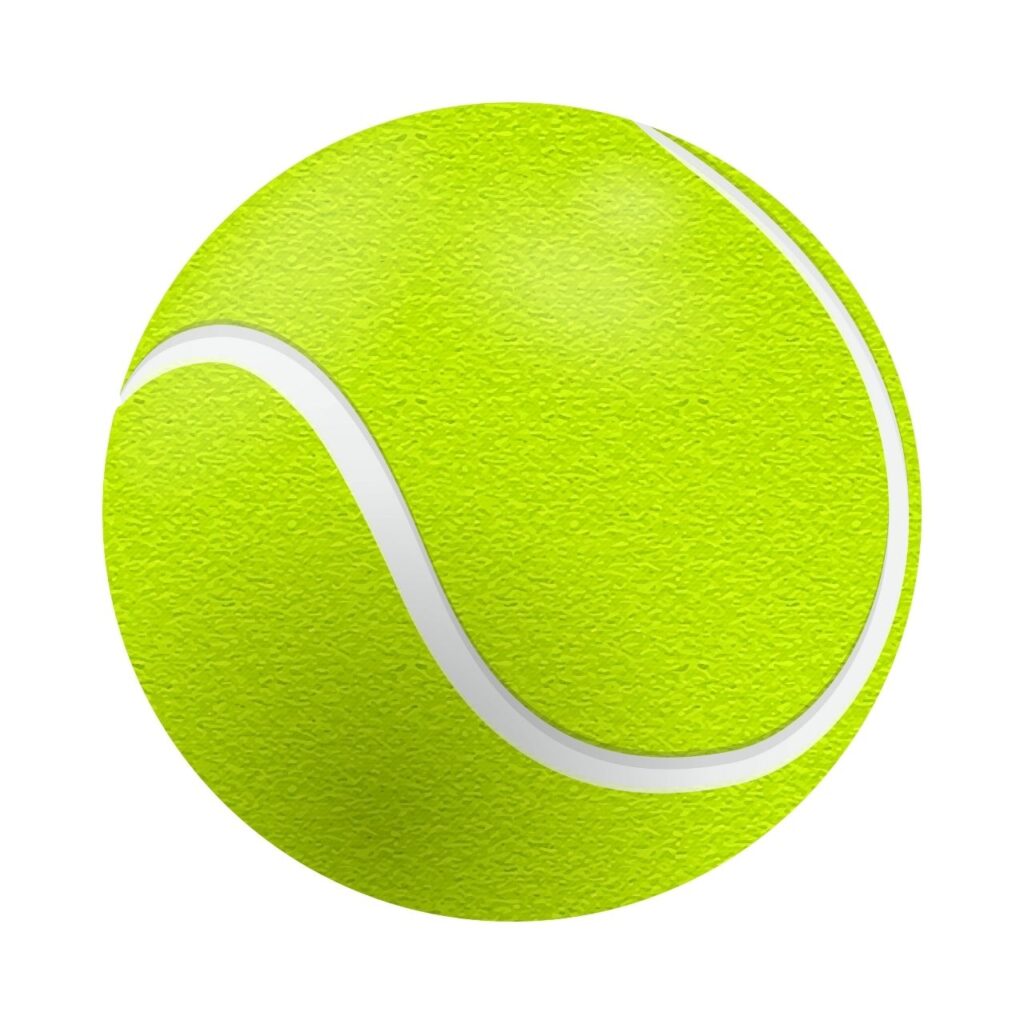 Tennisboll - Gul på tennisbanan