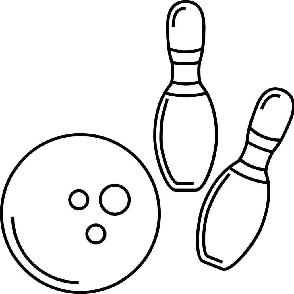 Blått bowlingklot med unik ytmönstring