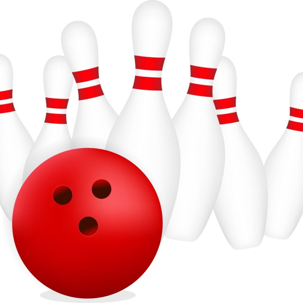 "Blått bowlingklot med unik ytmönstring."