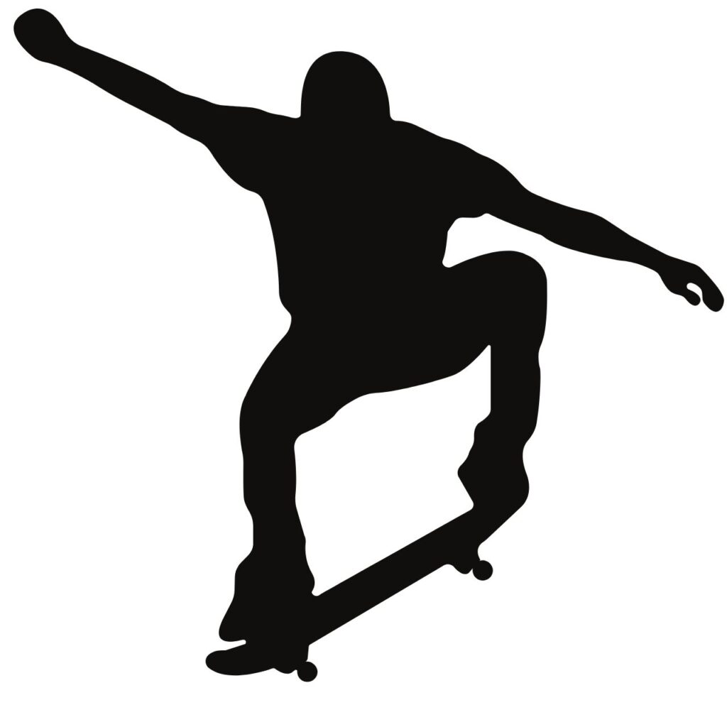 Skateboardåkare i svartvitt utför en imponerande ollie-rörelse