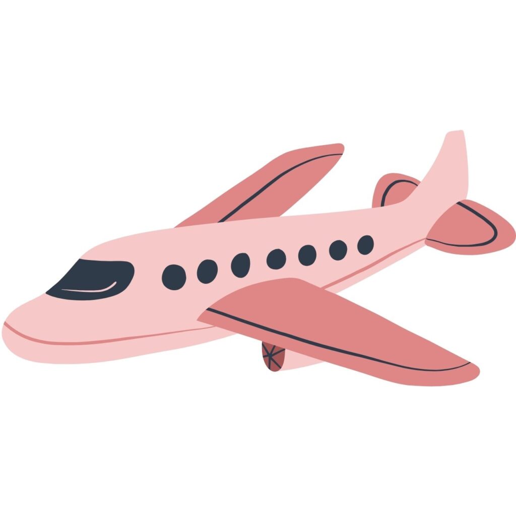 Gulligt rosa flygplan i lekfull design