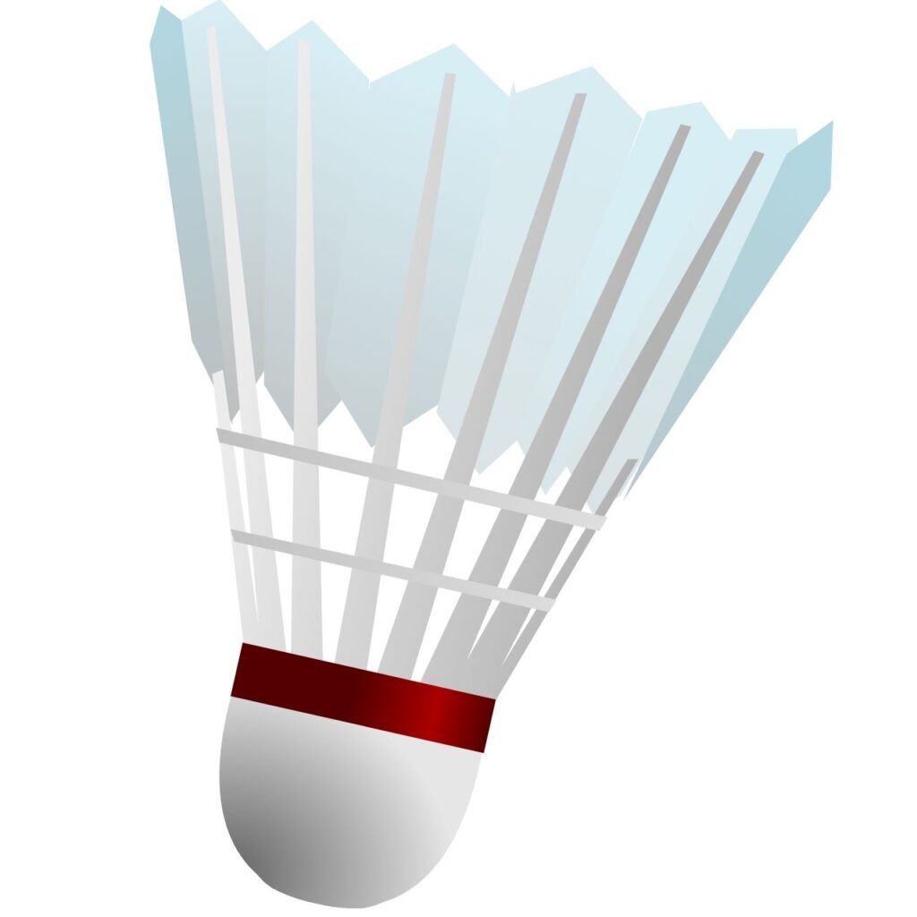Vit badminton boll