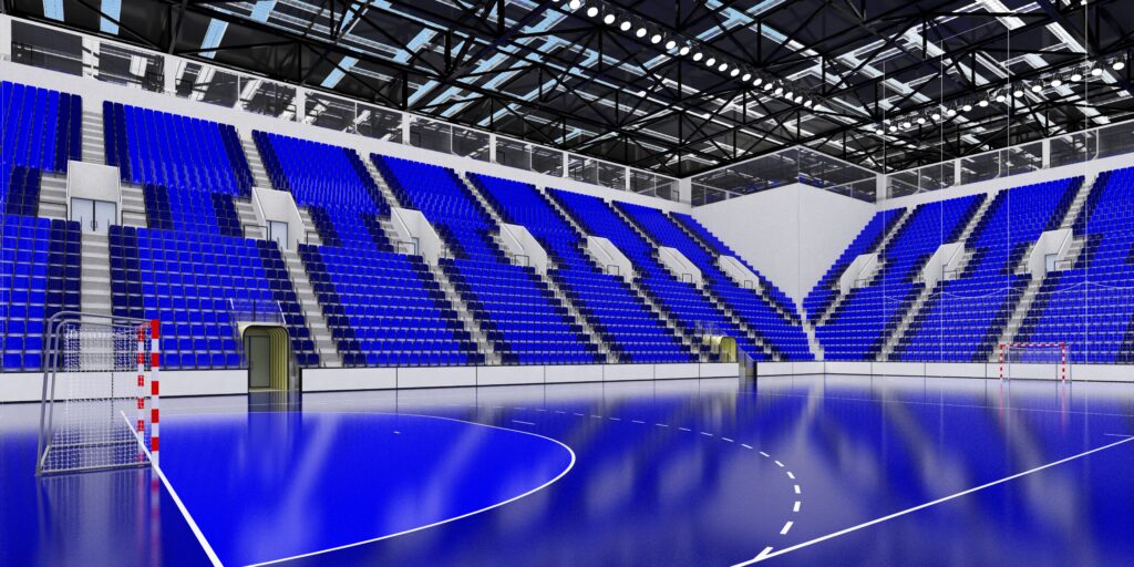 Ödslig Tomhet: En övergiven handbollsplan i väntan på aktivitet